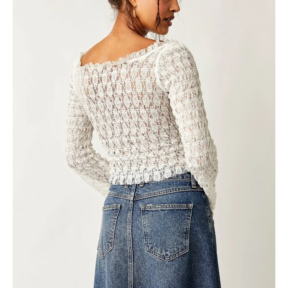 FREE PEOPLE Madison Top / White - Picture 3 of 9